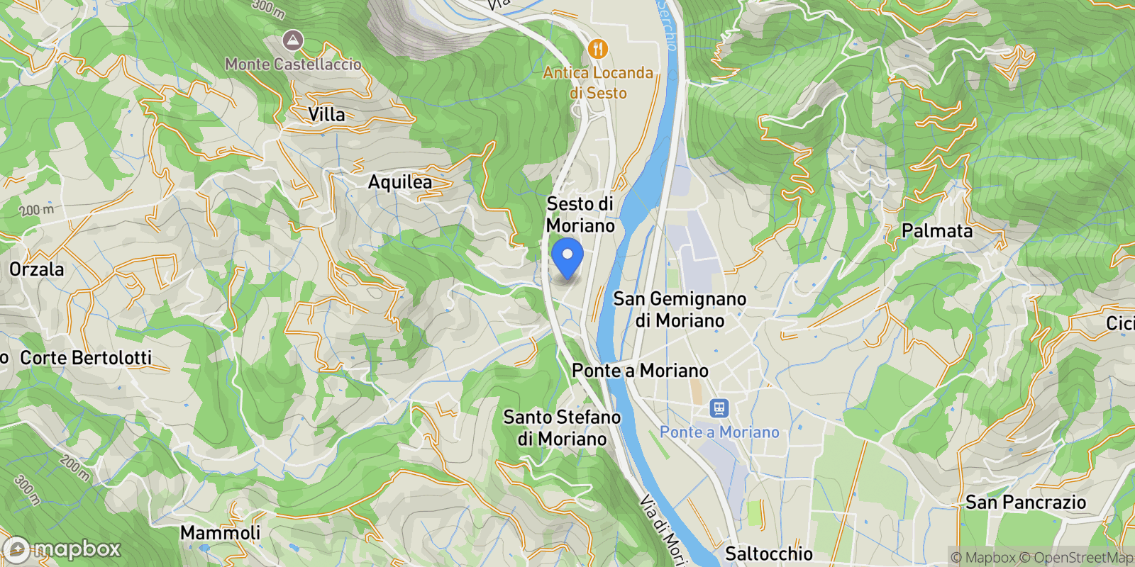 Map showing Via Verdi, 1, Lucca, Lucca, Tuscany, Italy.