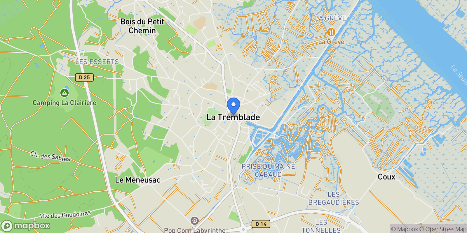 Map showing La Tremblade, La Tremblade, La Tremblade, Nouvelle-Aquitaine, France.