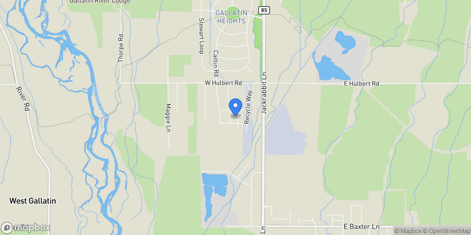 Map showing 39 Canvasback Avenue, Bozeman, Montana, United States.