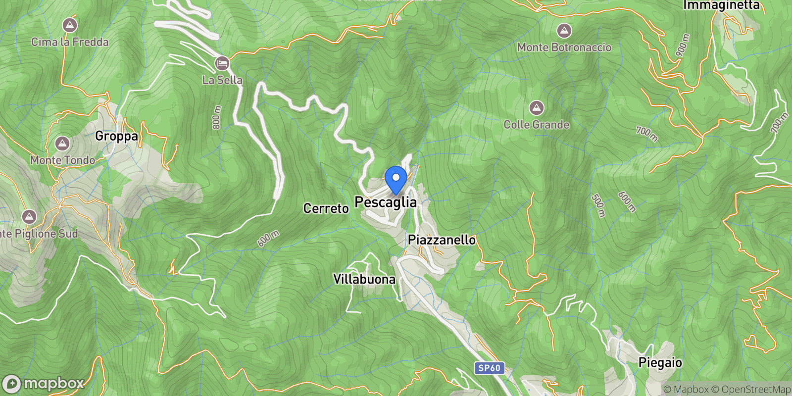 Map showing Via Verdi, 1, Lucca, Pescaglia, Tuscany, Italy.