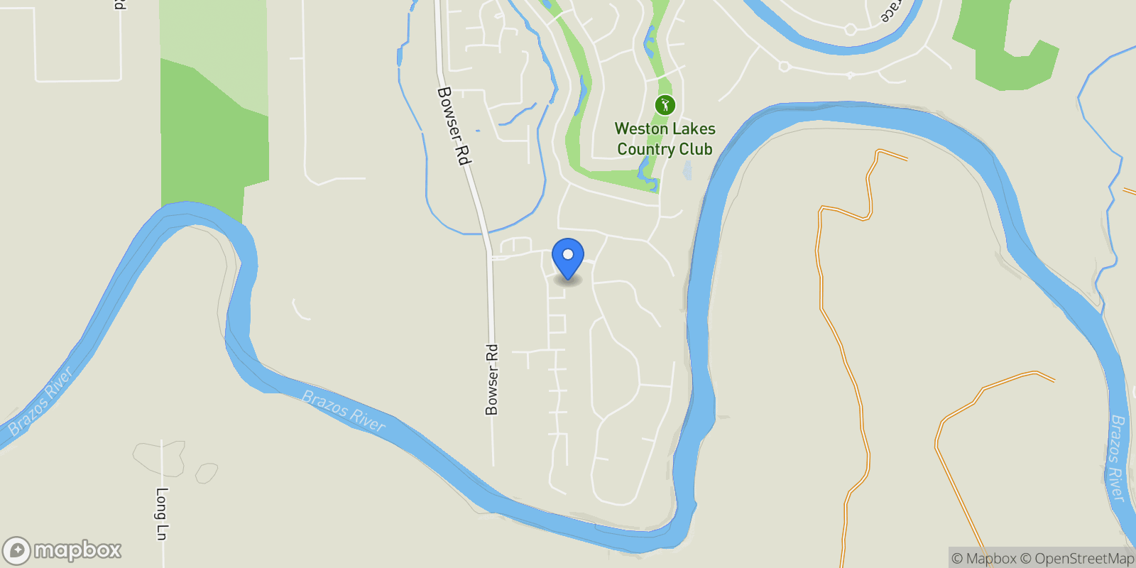 Map showing 32703 Warbler Court, Fulshear, Texas, United States.