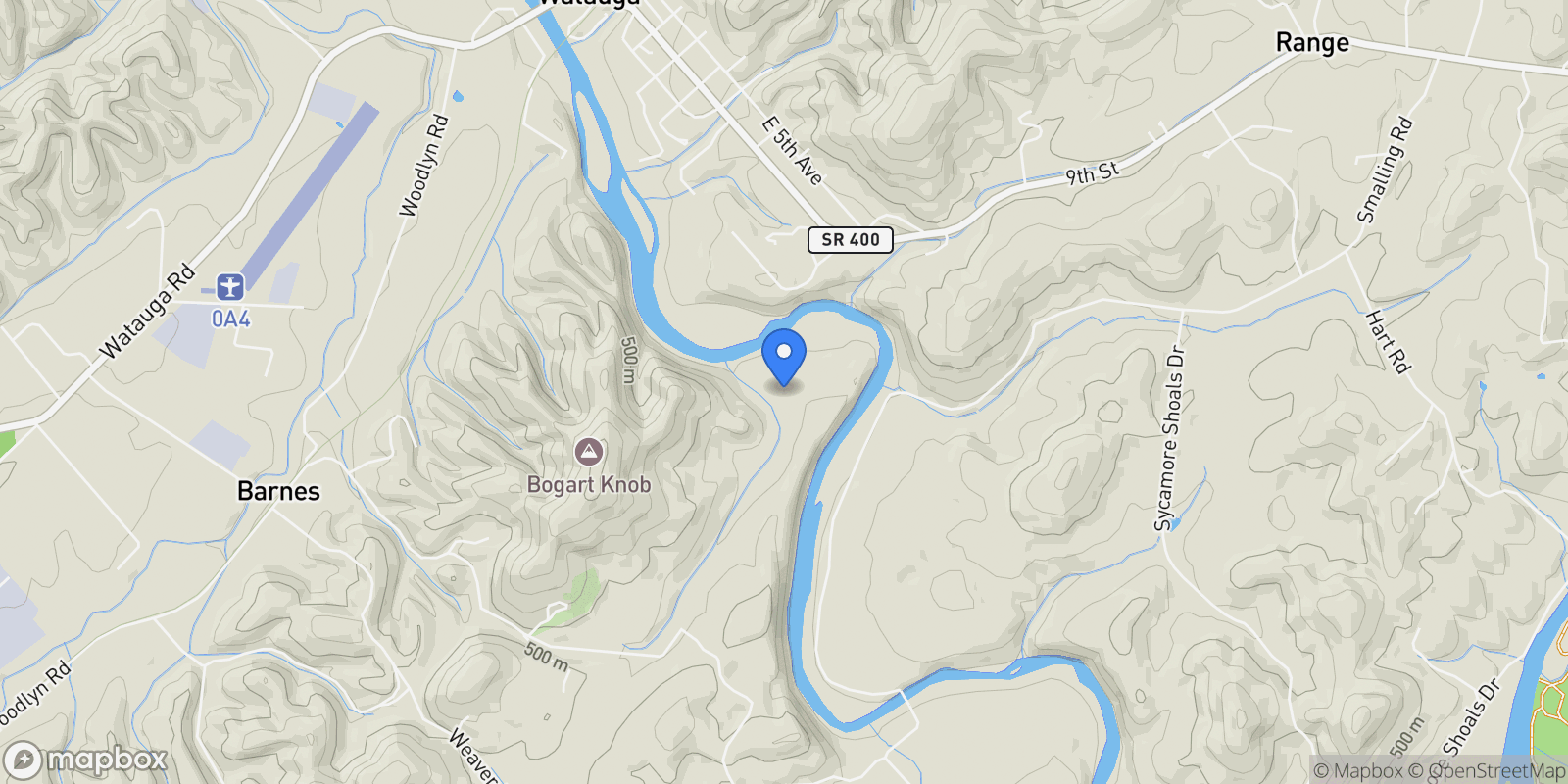 Map showing 373 Dalewood Road, Johnson City, TN 37601, Elizabethton, Tennessee, United States.