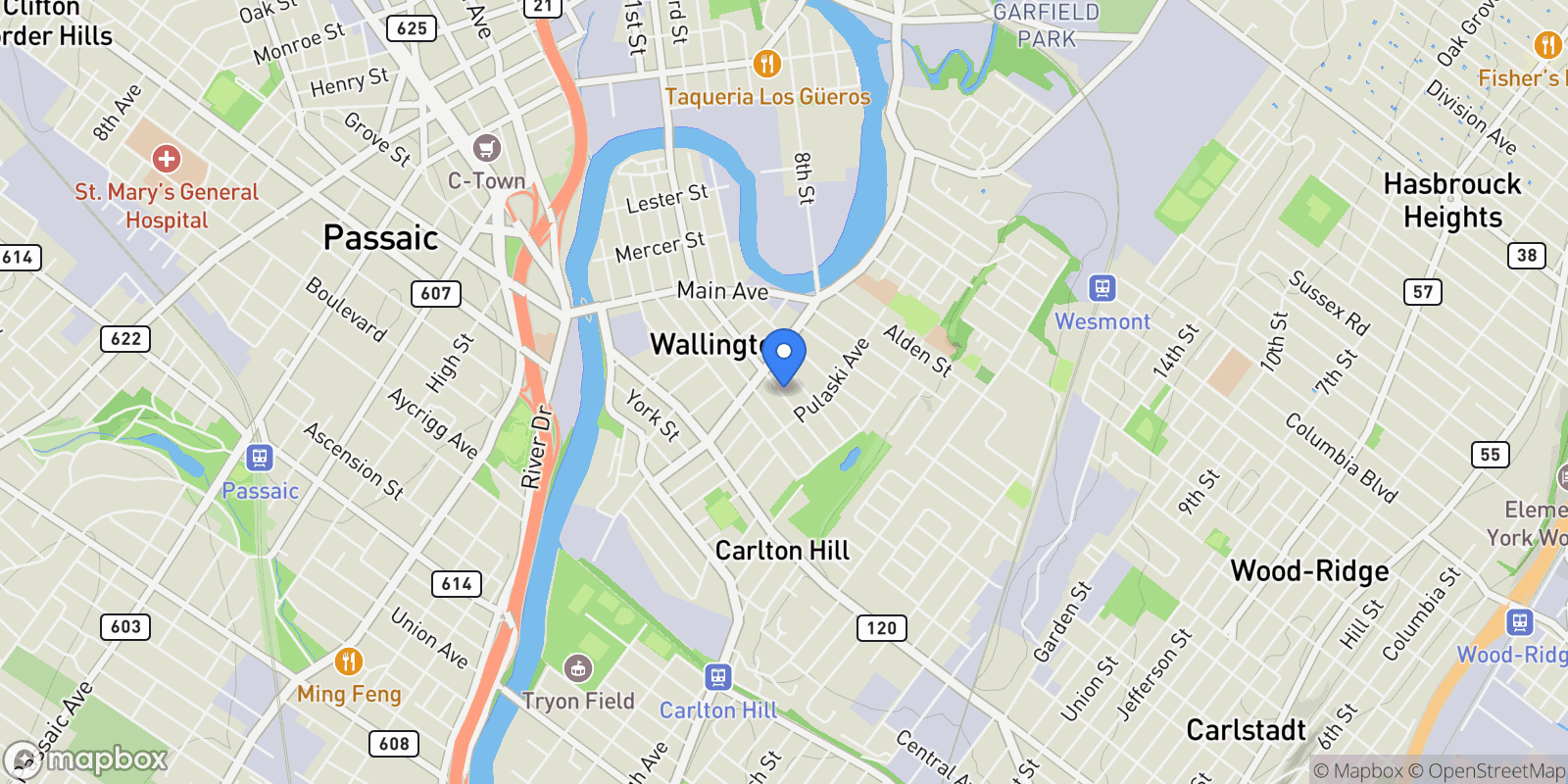 Map showing 239 Wallington Avenue, Wallington, NJ 07057, Wallington, New Jersey, United States.