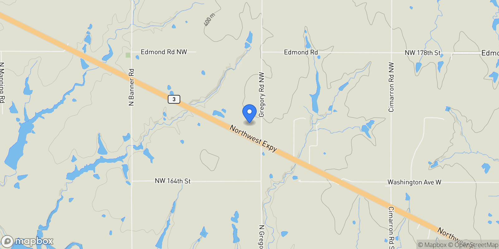 Map showing 0001 NW Expressway, Piedmont, OK 73078, Yukon, Oklahoma, United States.