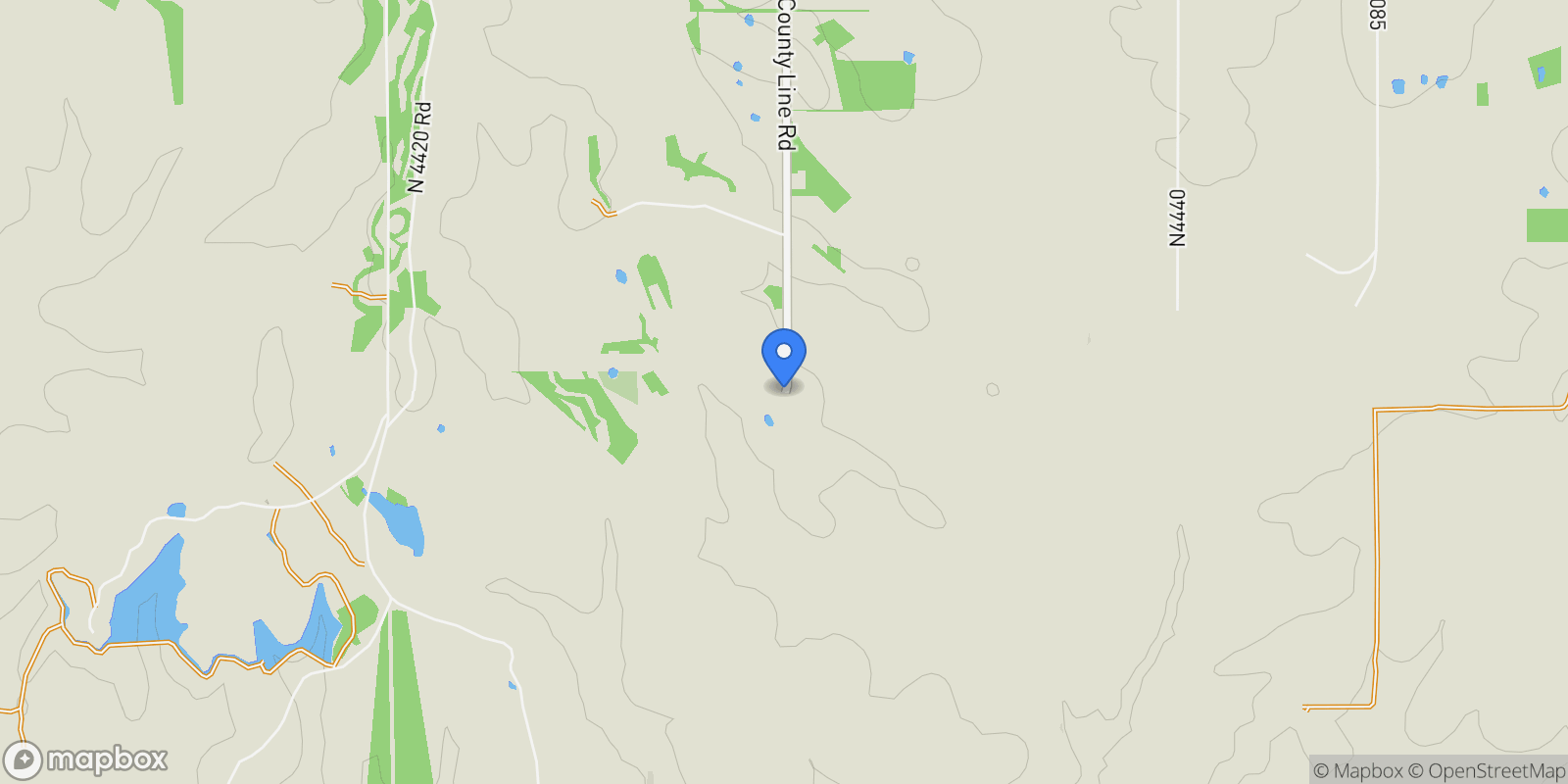 Map showing 1180 N 4430 Road, Valliant, OK 74764, Valliant, Oklahoma, United States.