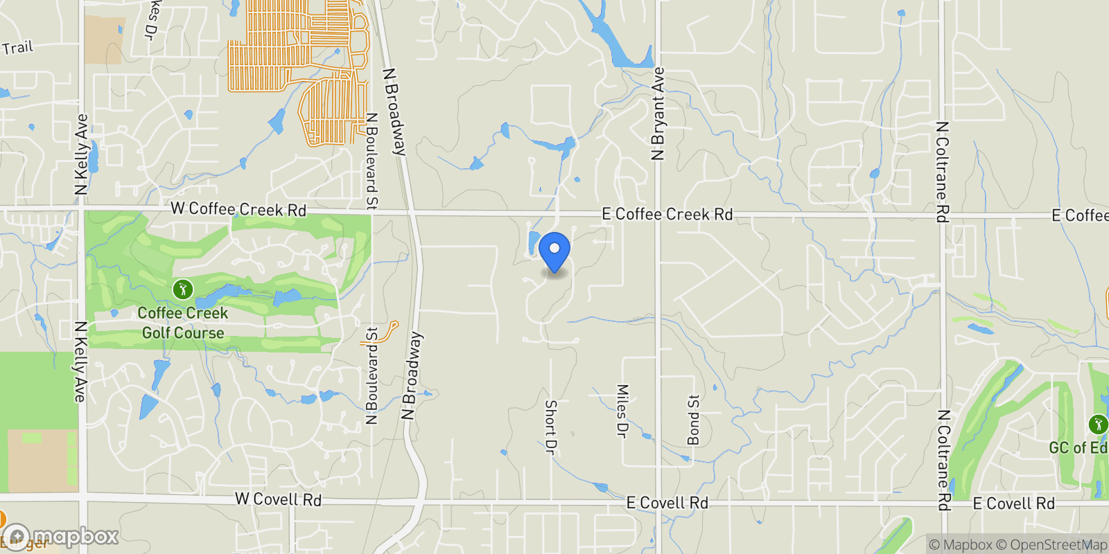 Map showing 3724 Stagmoor Road, Edmond, OK 73034, Edmond, Oklahoma, United States.
