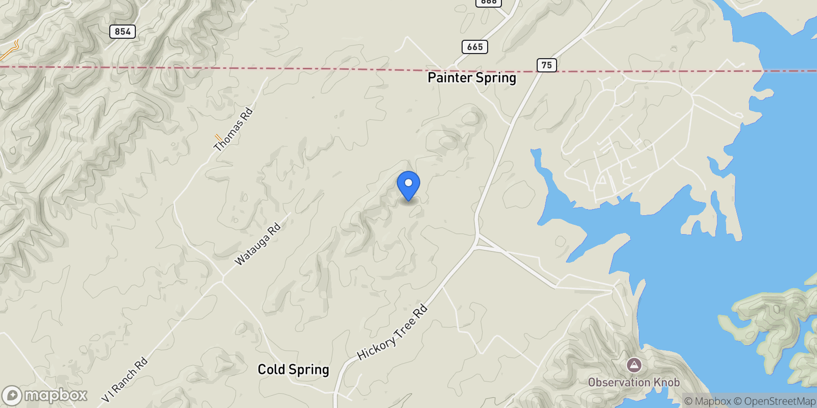 Map showing Tbd Highway 44 #Lot 7, Bristol, TN 37620, Tyler, Texas, United States.