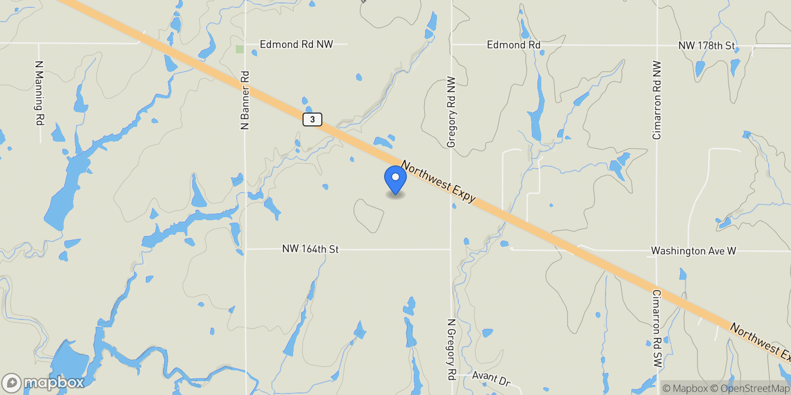 Map showing 0000 NW Expressway, Piedmont, OK 73078, Yukon, Oklahoma, United States.