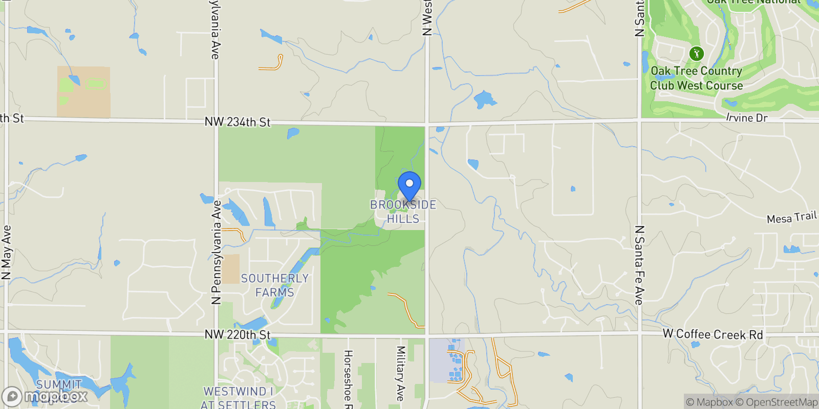 Map showing 1180 Bailey Circle, Edmond, OK 73025, Edmond, Oklahoma, United States.