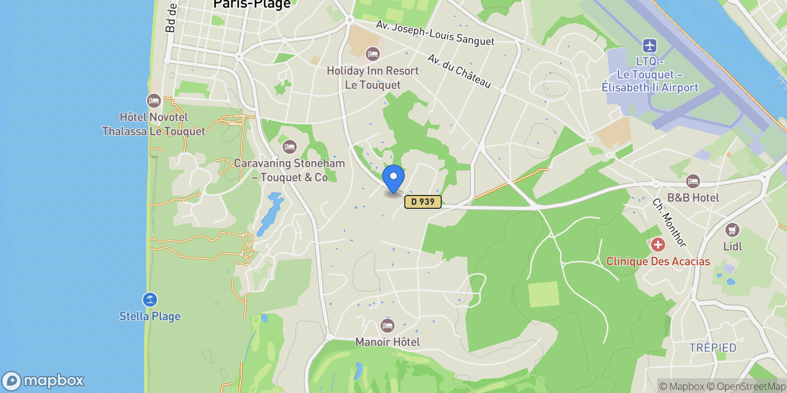 Map showing Le Touquet, Hauts-de-France, France.