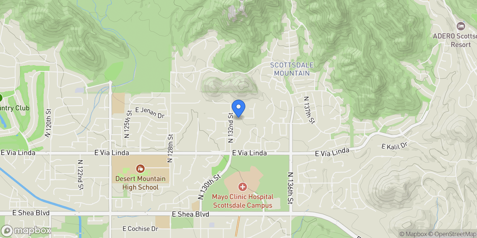 Map showing 13249 E SUMMIT Drive, Scottsdale, Arizona, United States.