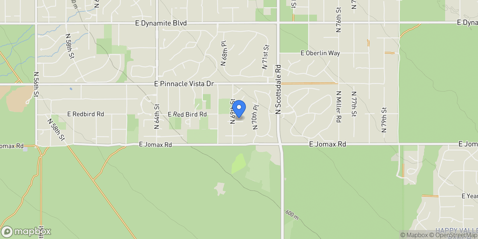 Map showing 6938 E LOMAS VERDES DRIVE, Scottsdale, Arizona, United States.