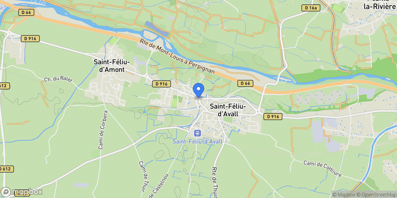 Map showing Saint-Féliu-d'Avall, Saint-Féliu-d'Avall, Saint-Féliu-d'Avall, Occitanie, France.