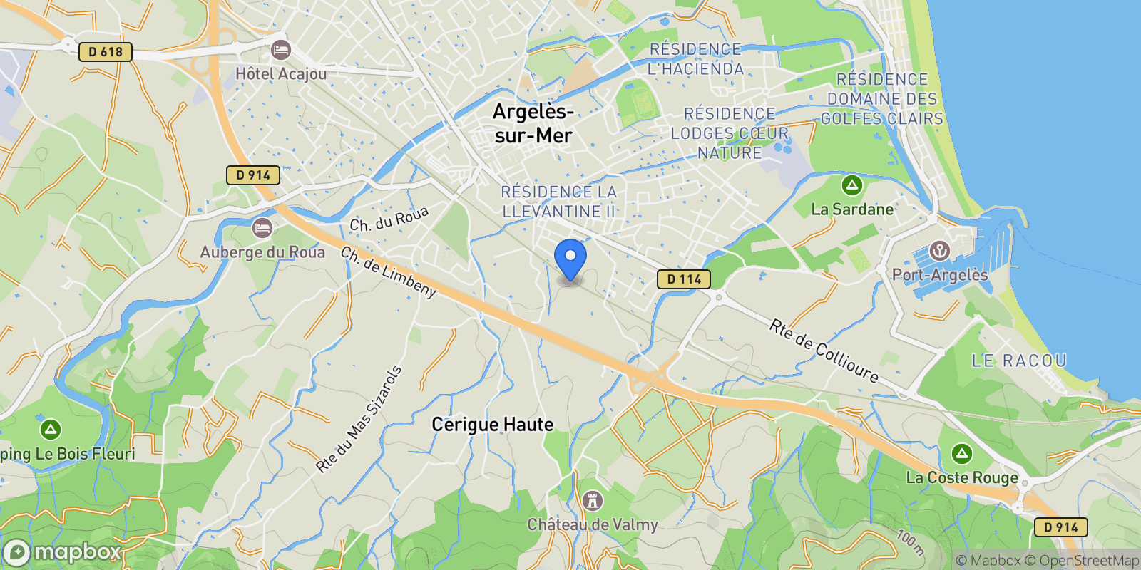 Map showing Argelès-sur-Mer, Argelès-sur-Mer, Argelès-sur-Mer, Occitanie, France.
