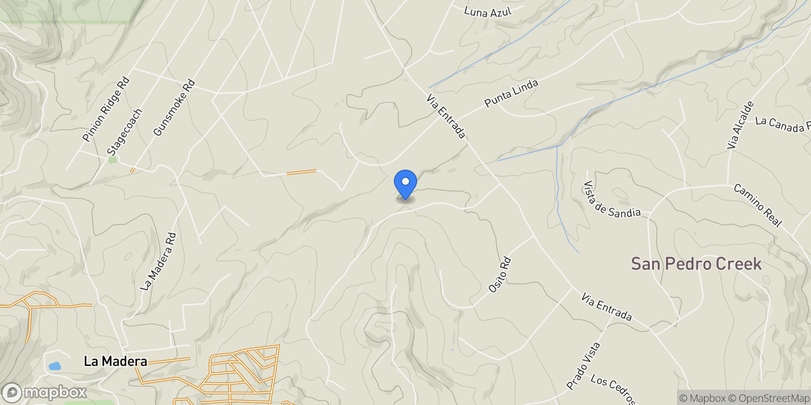 Map showing 9 Canon Escondido, Sandia Park, NM 87047, Sandia Park, New Mexico, United States.
