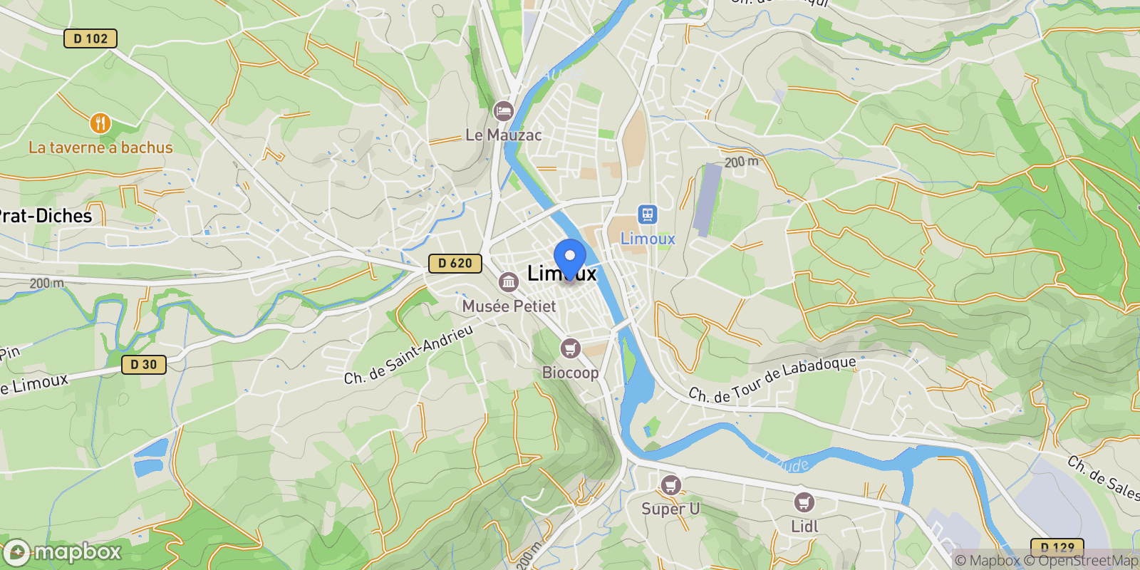 Map showing Limoux, Limoux, Limoux, Occitanie, France.