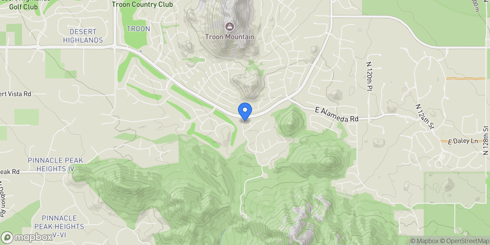Map showing 24019 N 112TH PLACE, Scottsdale, Arizona, United States.