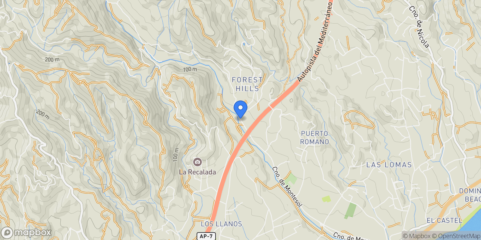 Map showing Cam. de Montesol, 29680 Estepona, Málaga, Spain, Estepona, Andalusia, Spain.