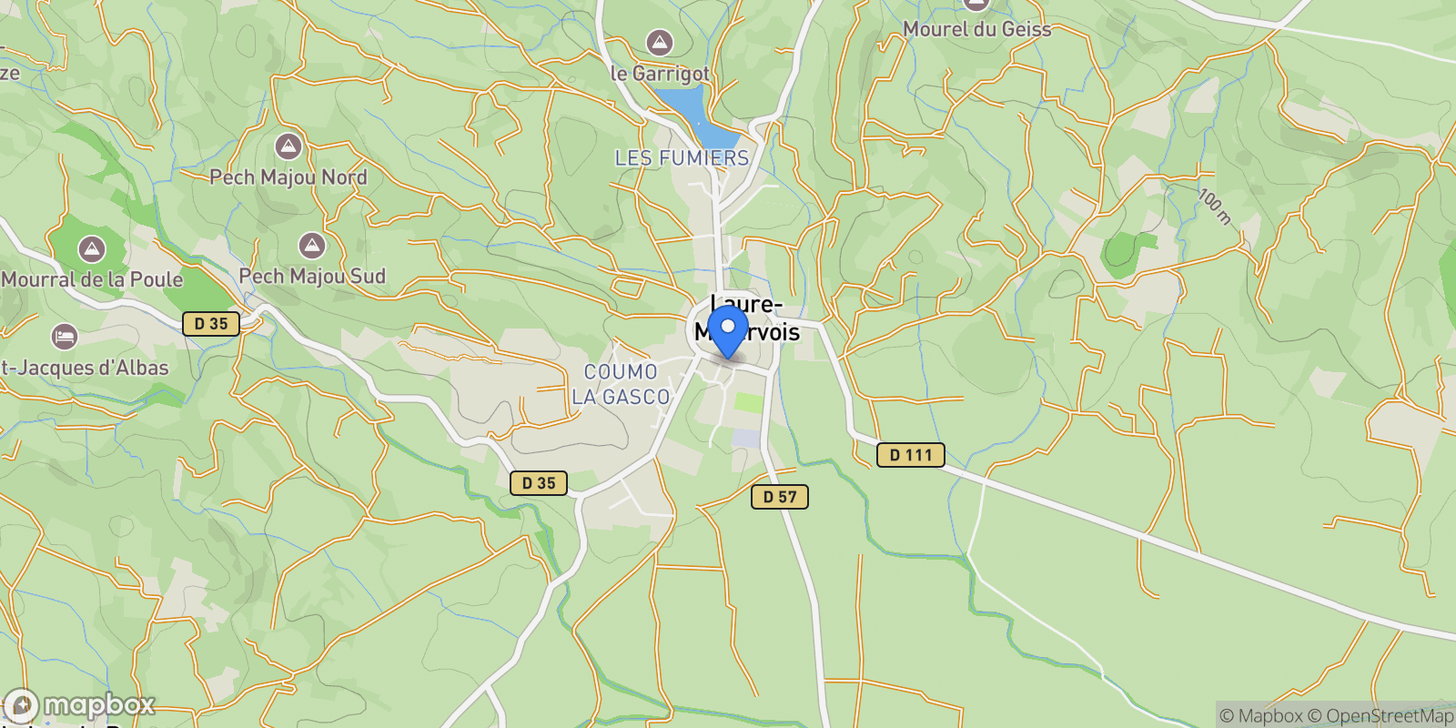 Map showing Laure-Minervois, Laure-Minervois, Laure-Minervois, Occitanie, France.