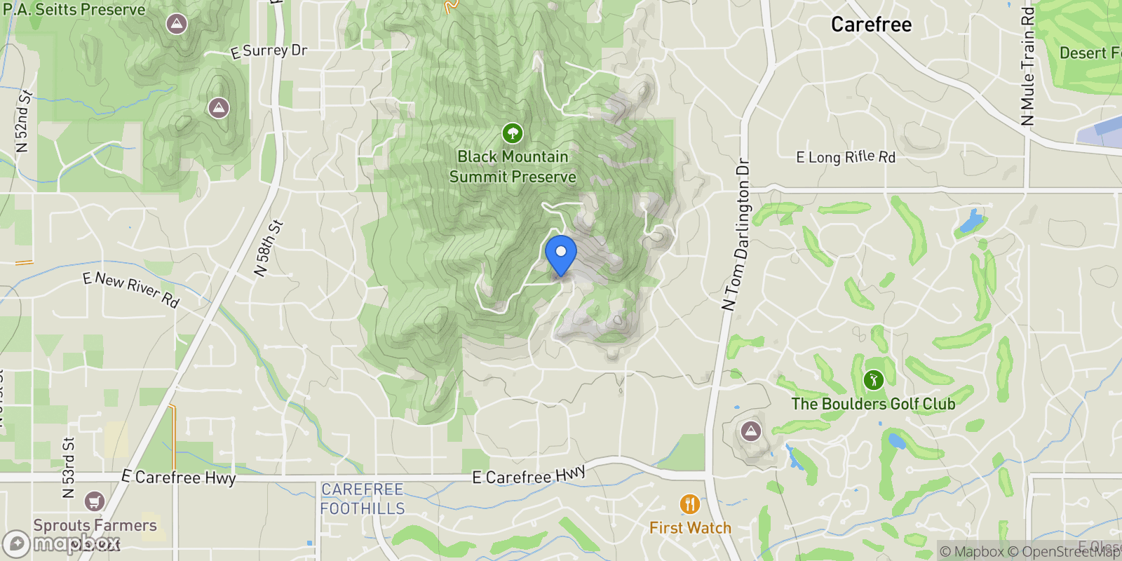 Map showing 35133 N 66TH Place, Carefree, Arizona, United States.