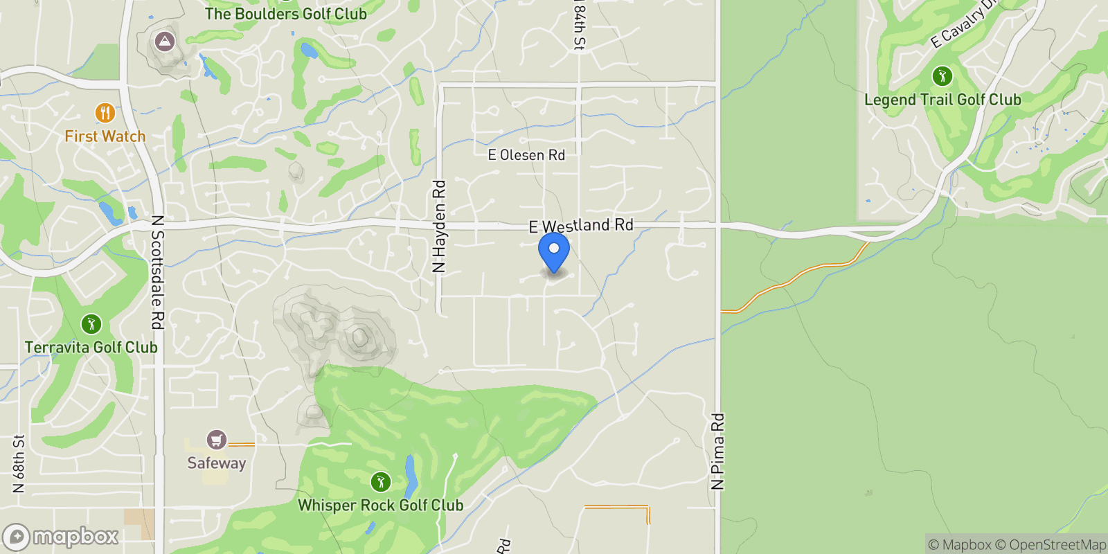 Map showing 33495 N 83RD STREET, Scottsdale, Arizona, United States.