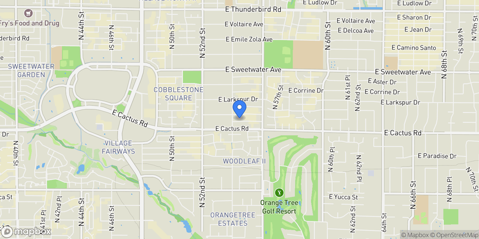 Map showing 5418 E WETHERSFIELD Road, Scottsdale, Arizona, United States.