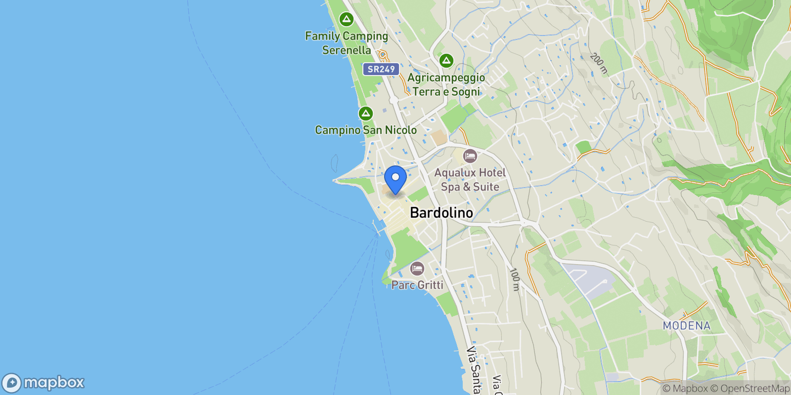 Map showing 37011 Bardolino, VR, Italy, Bardolino, Veneto, Italy.