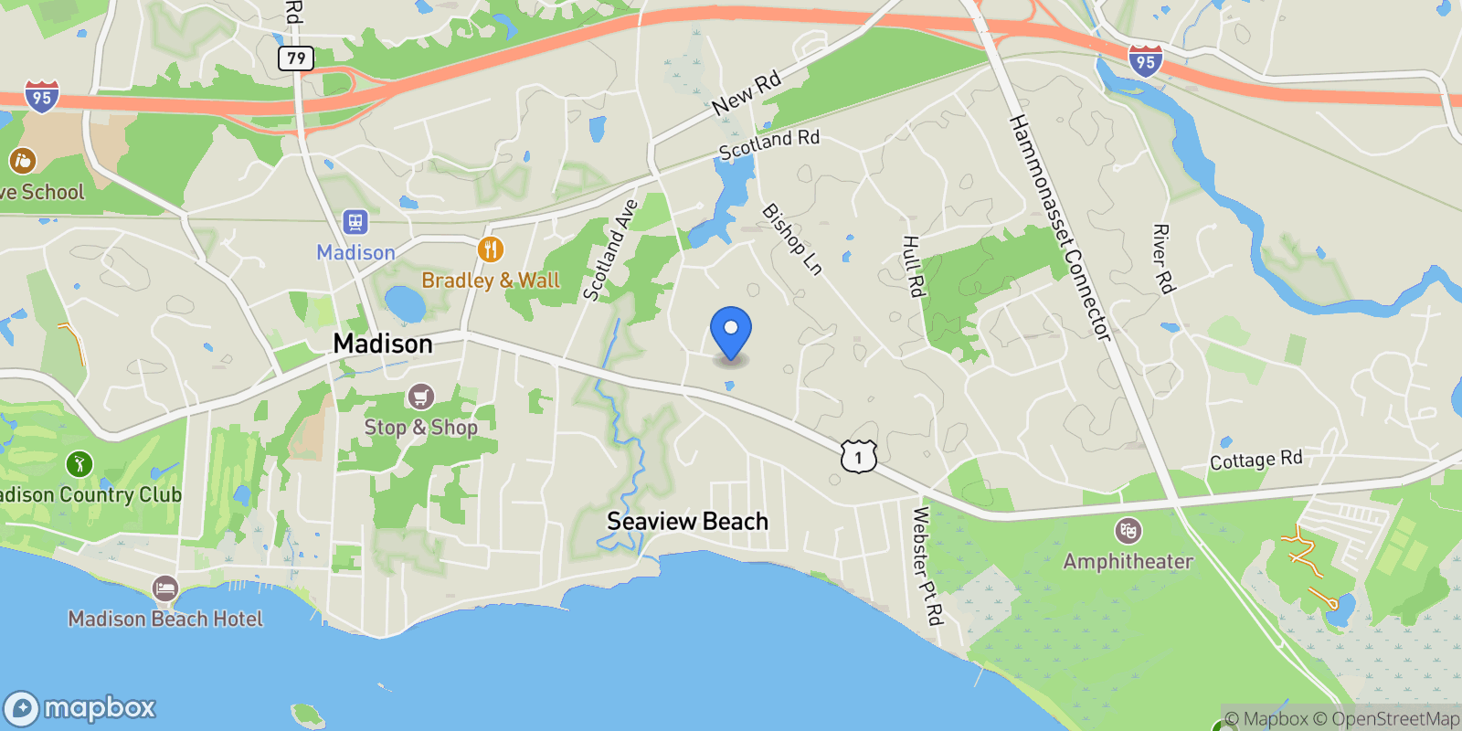 Map showing 1 Wilshire Road #1D, Killingworth, Connecticut, United States.