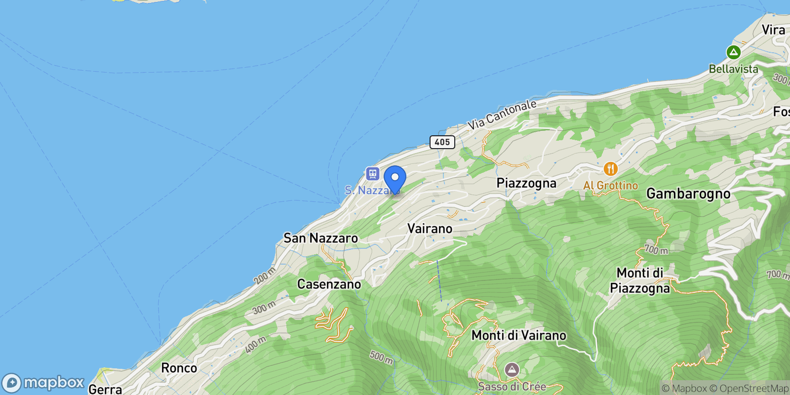 Map showing Via Motto Giovanin 19, 6575 San Nazzaro, Switzerland, Gambarogno, Ticino, Switzerland.