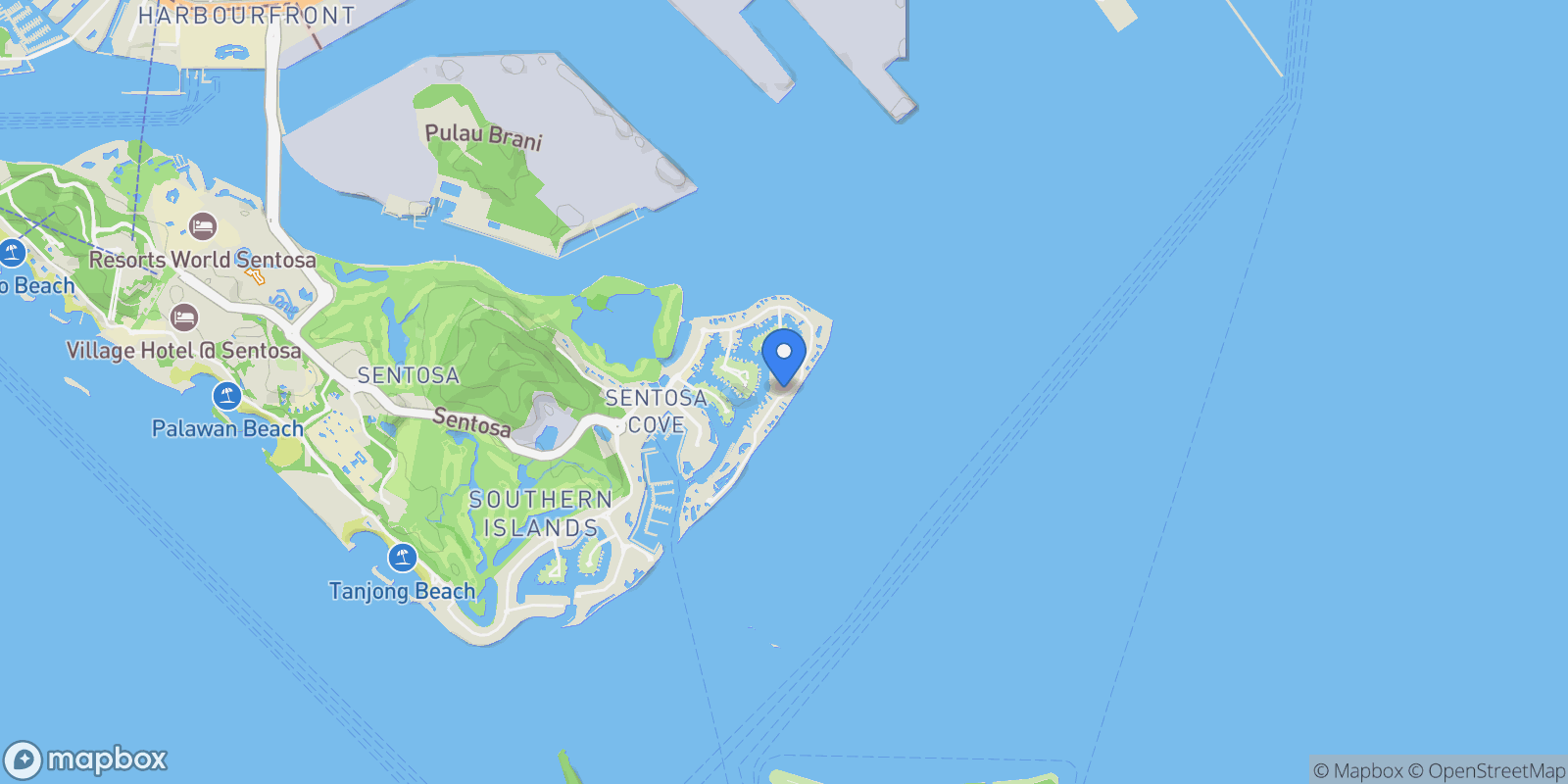 Map showing Singapore, Singapore.