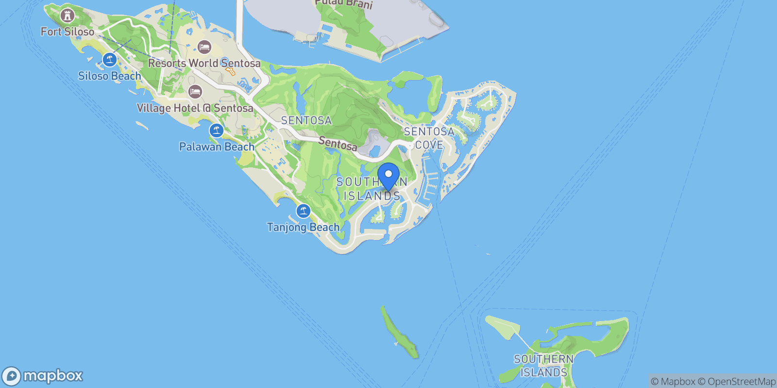 Map showing Singapore, Singapore.
