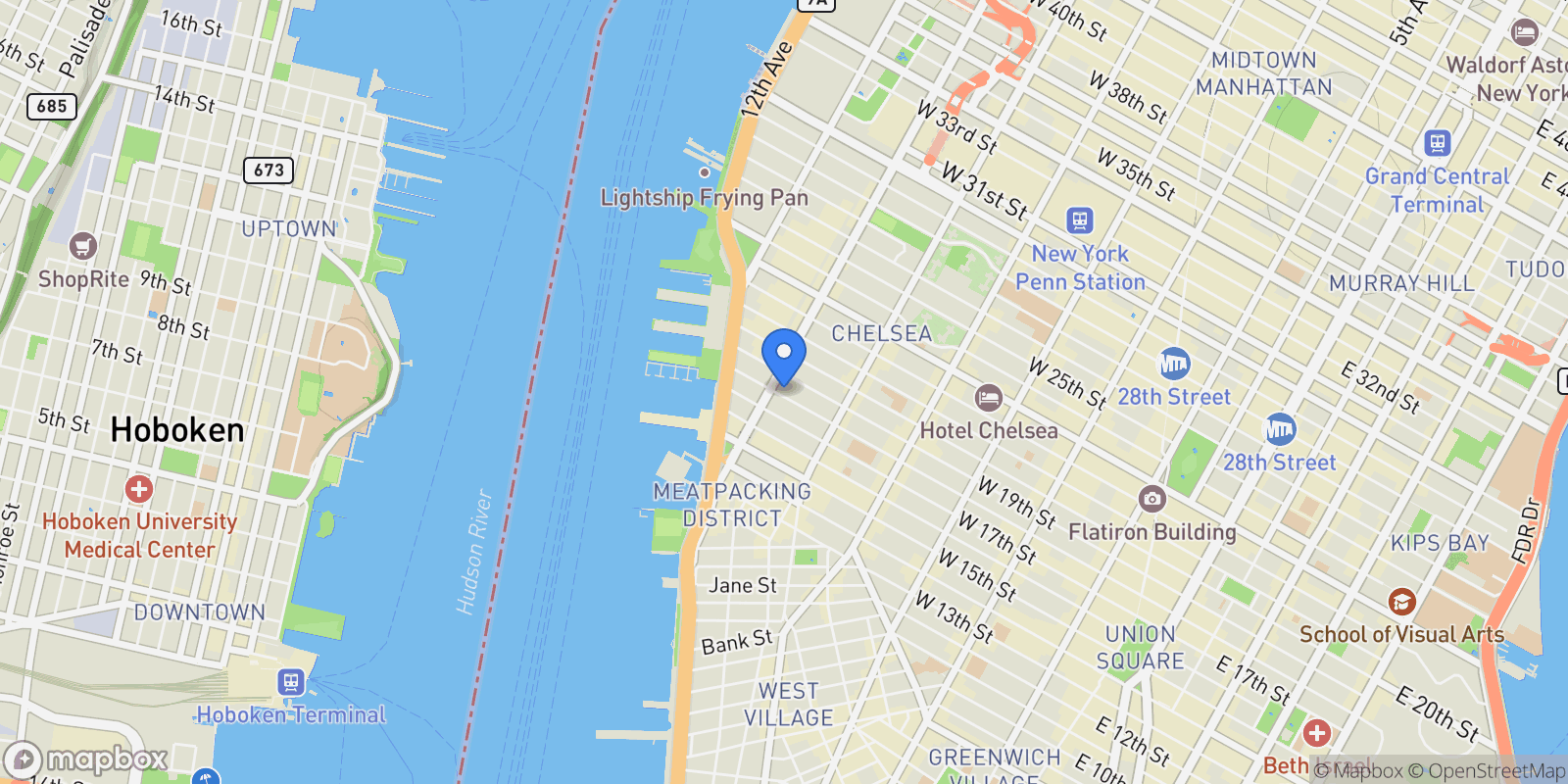 Map showing 459 WEST 18TH, 459 W 18TH ST, New York, New York, United States.