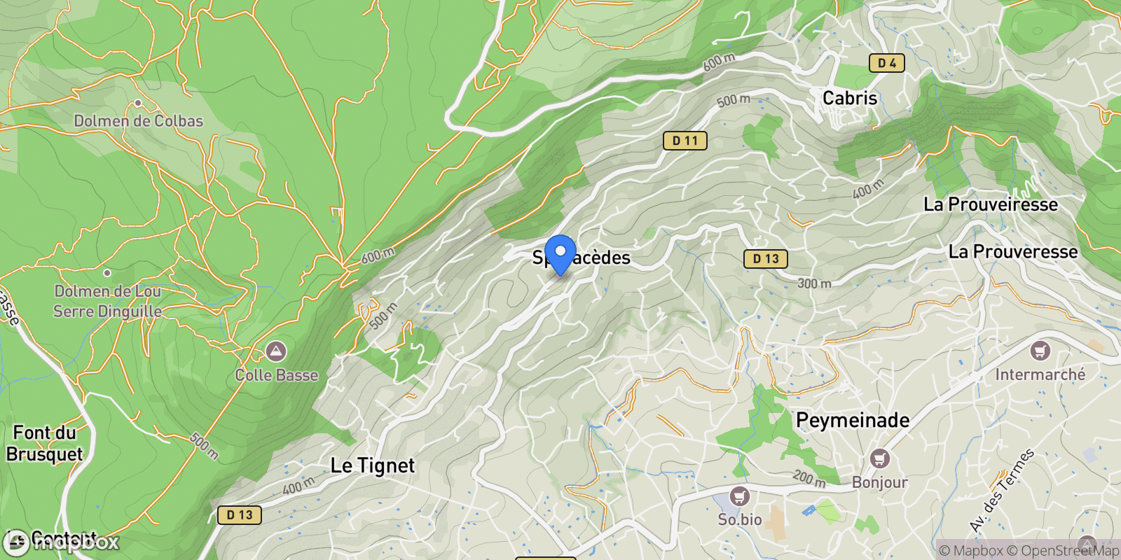 Map showing Spéracèdes, Spéracèdes, Spéracèdes, Provence-Alpes-Côte d'Azur, France.