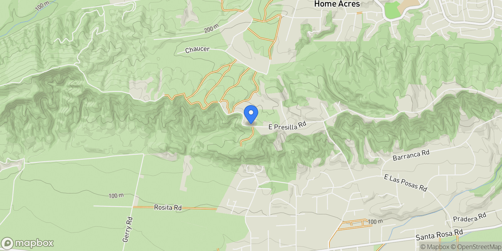 Map showing 10255 Presilla Road, Santa Rosa (VEN), CA 93012, Camarillo, California, United States.
