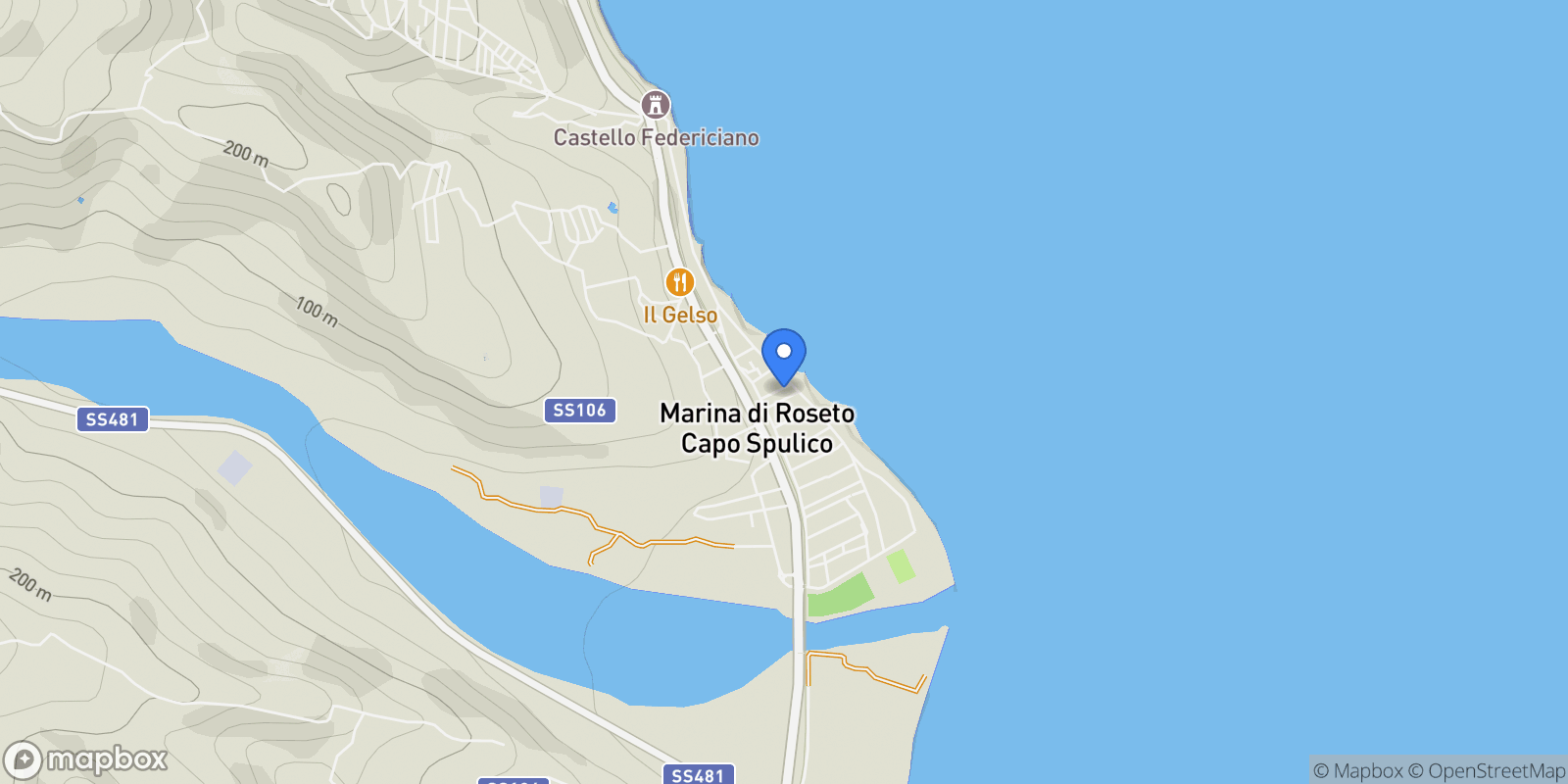 Map showing Via Siris, 1, Borgata Marina, Calabria, Italy.