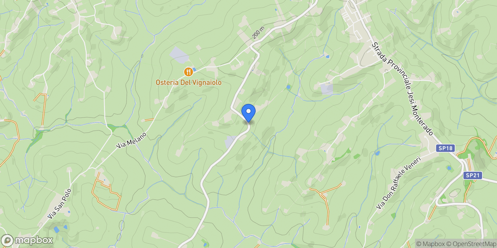 Map showing via acquasanta , 21, Marche, Italy.