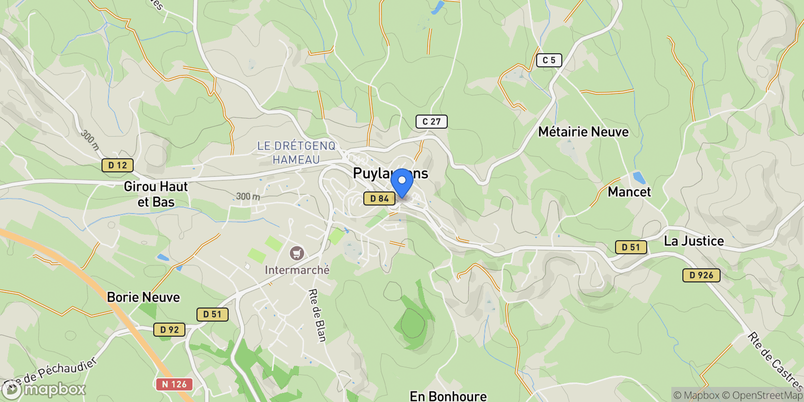 Map showing Puylaurens, Puylaurens, Puylaurens, Occitanie, France.