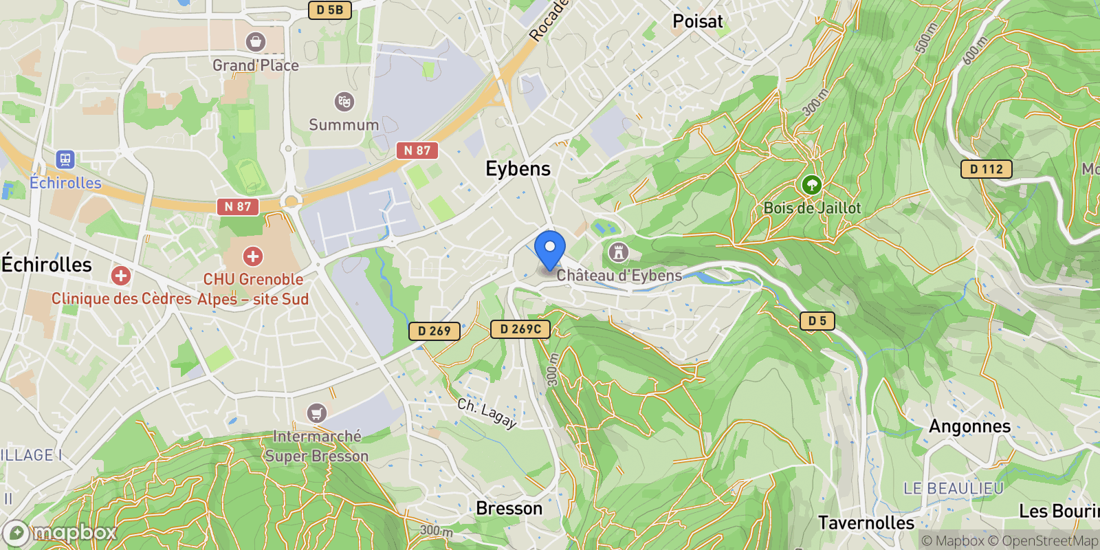 Map showing Eybens, Eybens, Eybens, Auvergne-Rhône-Alpes, France.