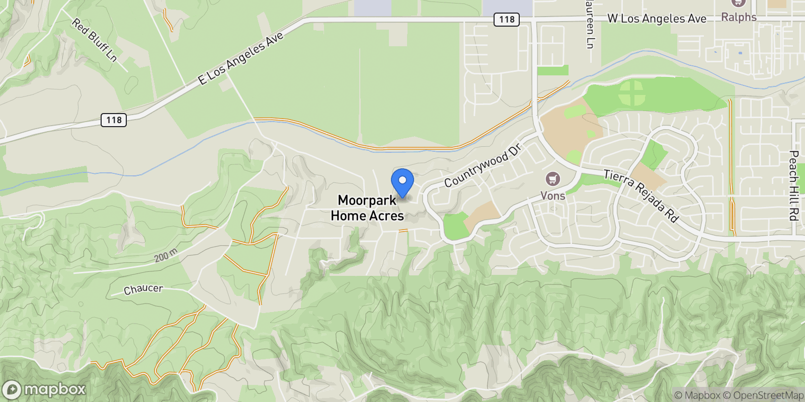 Map showing 4165 Kingsview Road, Moorpark, CA 93021, Moorpark, California, United States.