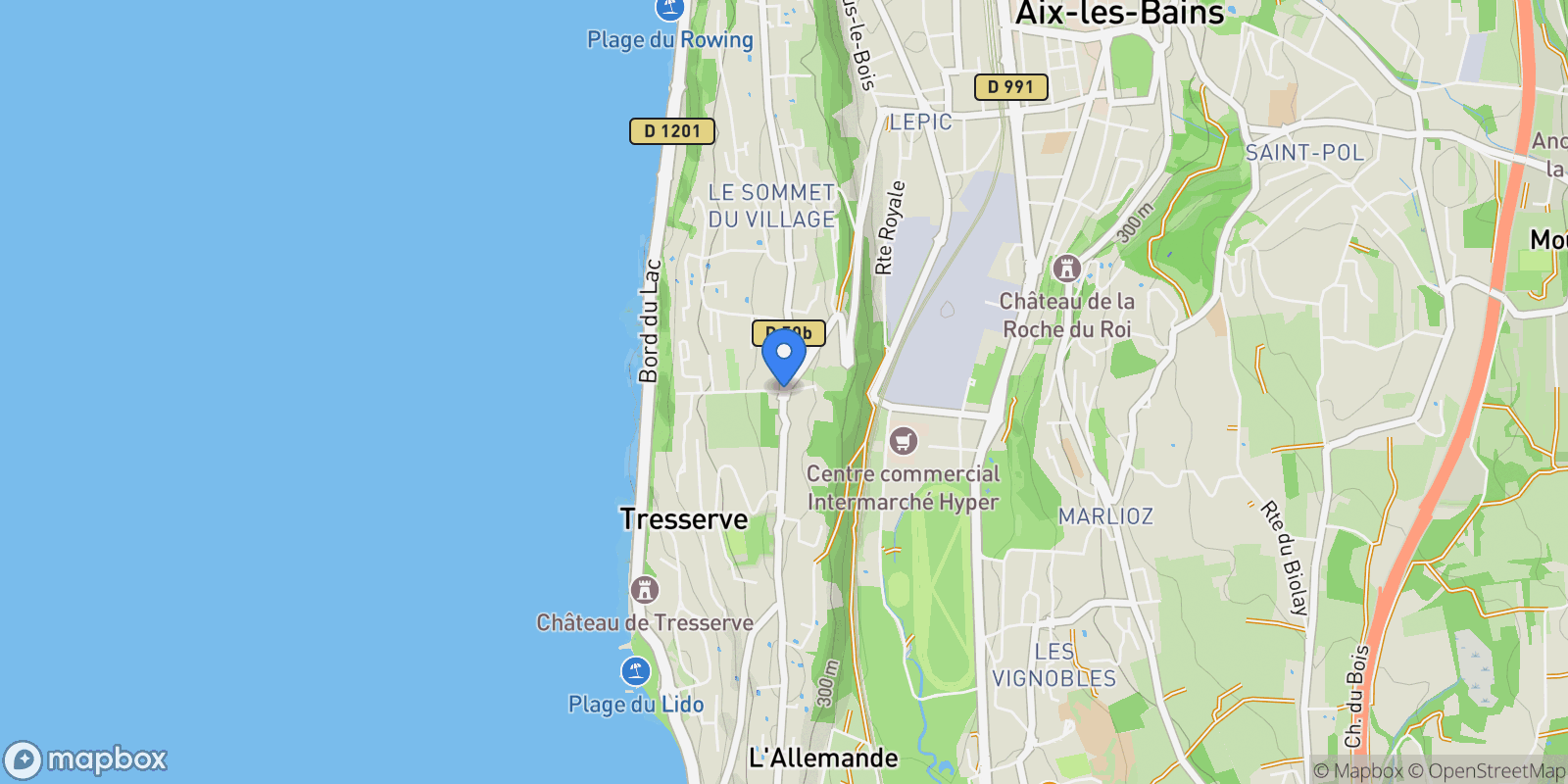 Map showing Tresserve, Tresserve, Tresserve, Auvergne-Rhône-Alpes, France.