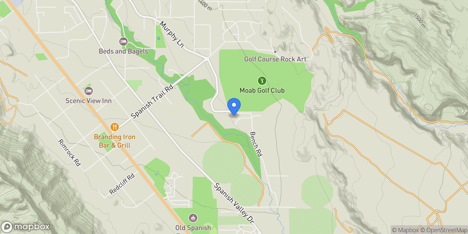 Map showing 2720 BENCH RD E, Moab, Utah, United States.