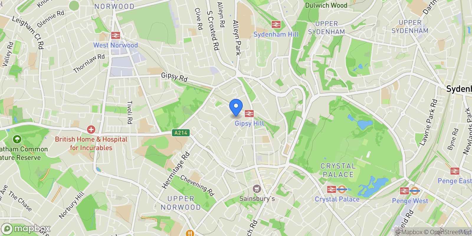 Map showing Alexandra Drive, London, SE19, London, England, United Kingdom.