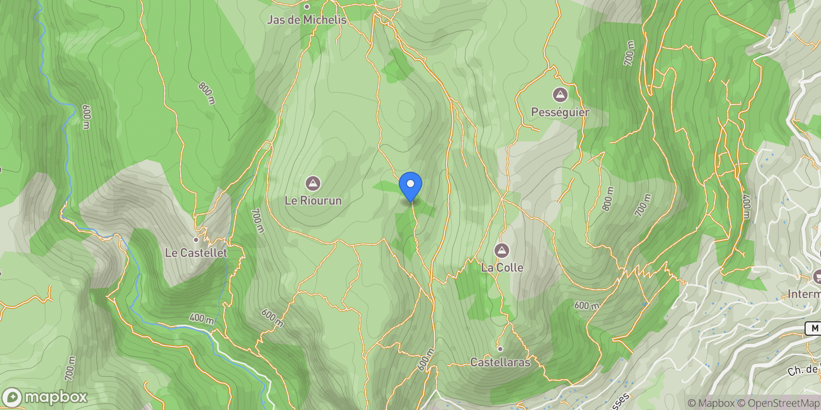 Map showing Saint-Jeannet, Provence-Alpes-Côte d'Azur, France.