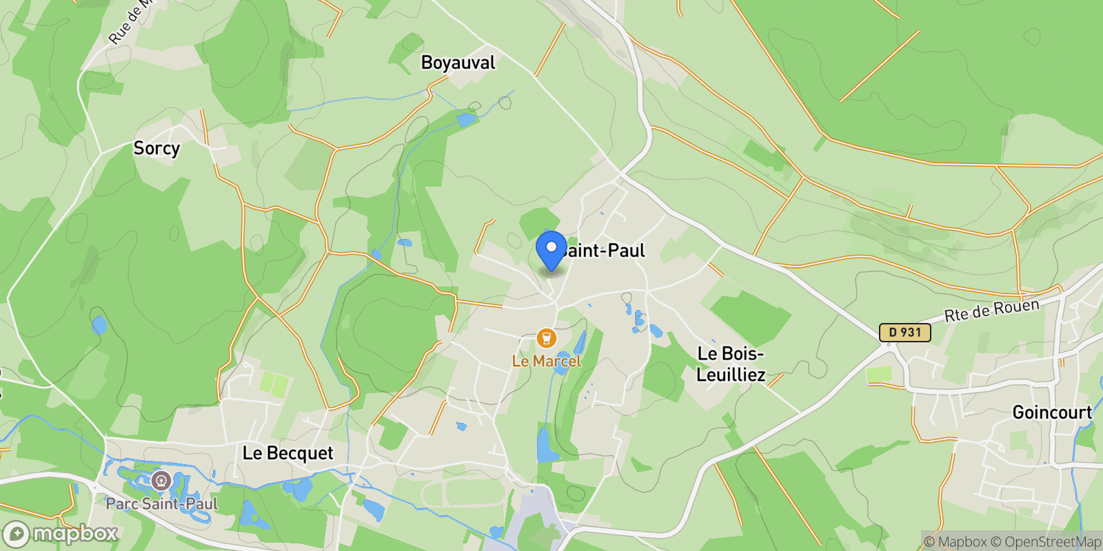 Map showing Saint-Paul, Saint-Paul, Saint-Paul, Hauts-de-France, France.