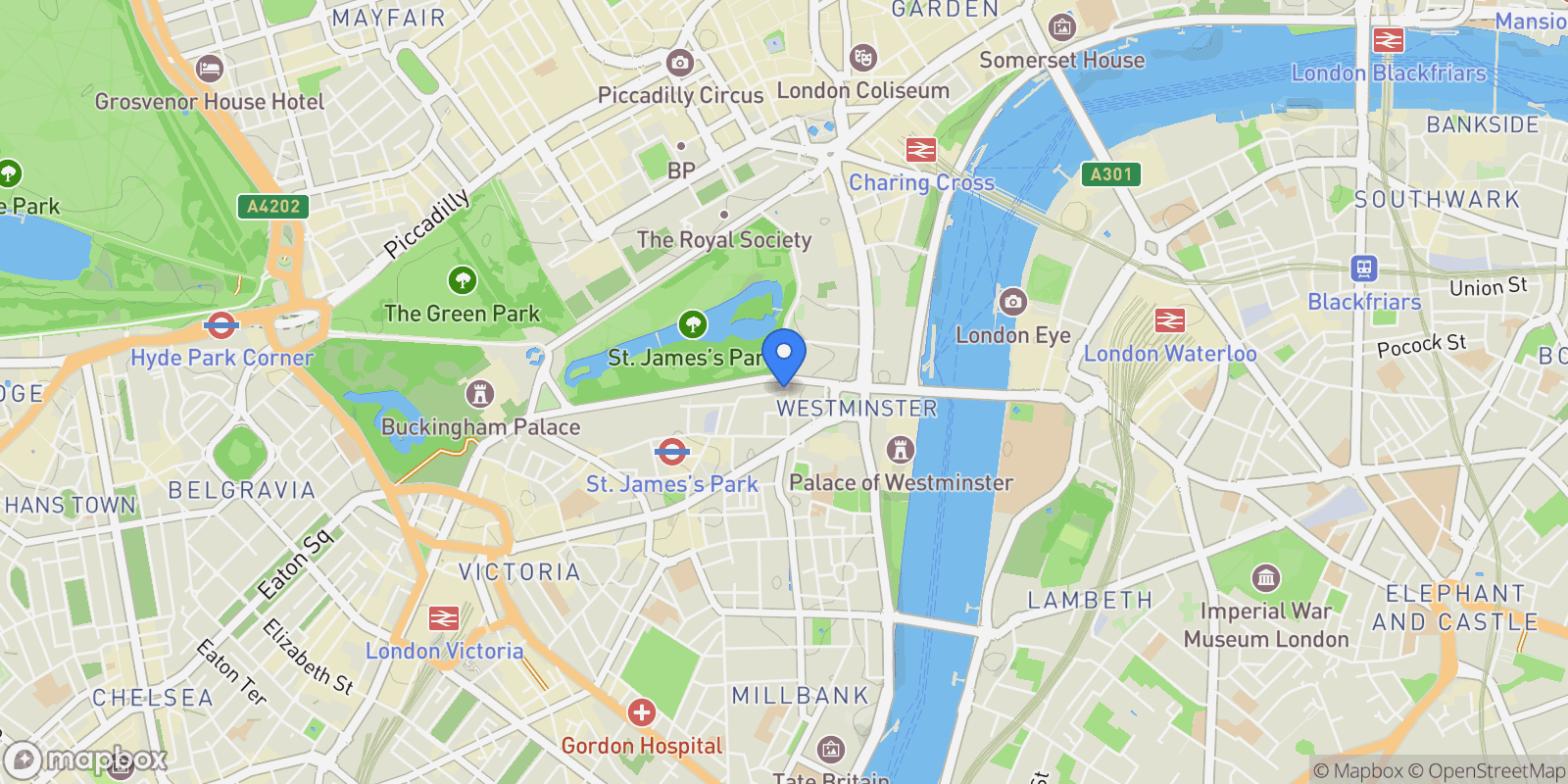 Map showing Old Queen Street, London, SW1H, London, England, United Kingdom.