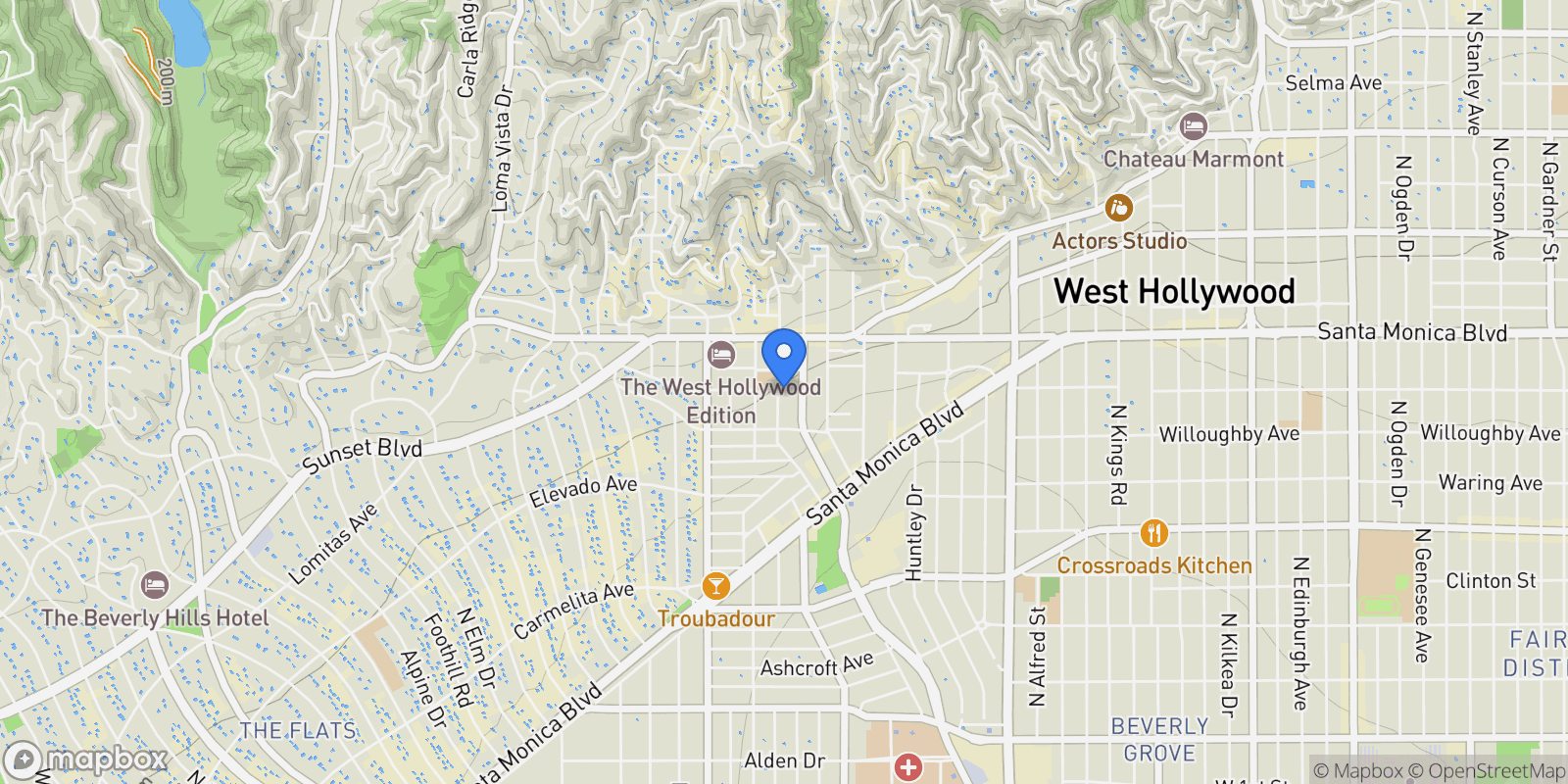 Map showing 946 Hilldale Avenue, Los Angeles, California, United States.