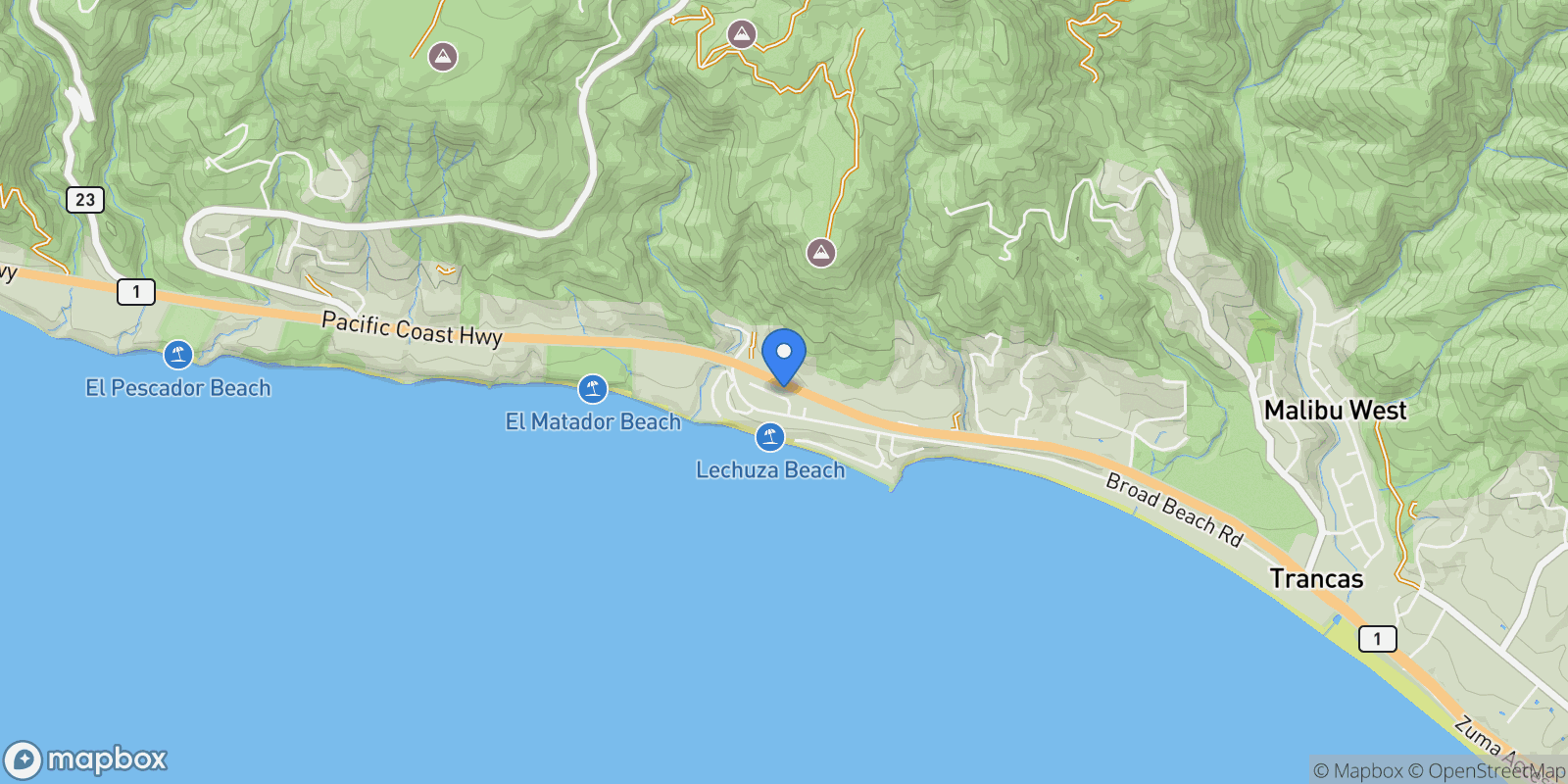 Map showing 31763 Cottontail Lane, Malibu, California, United States.