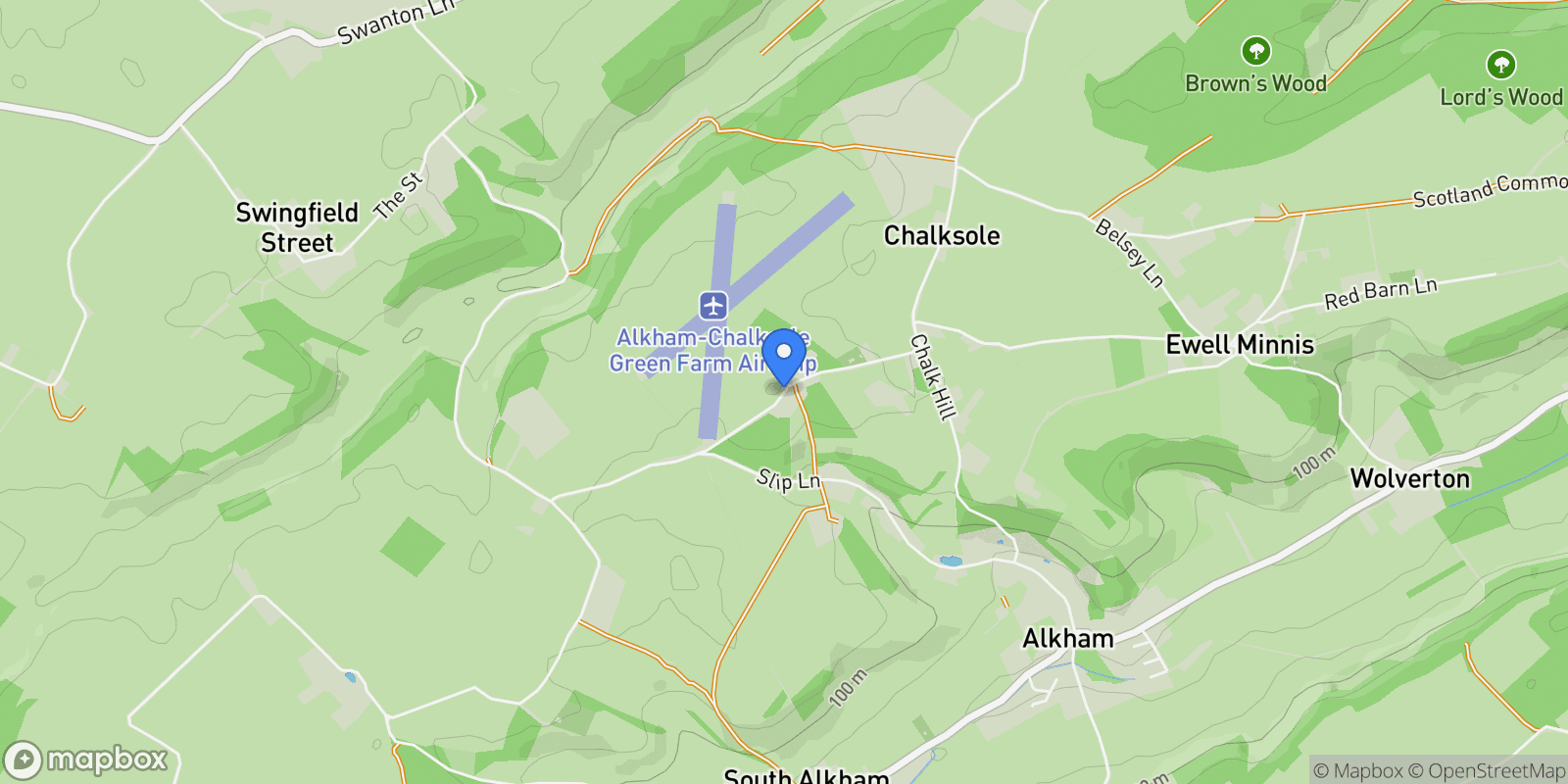 Map showing House & Gardens - Chalksole Manor, Dover, CT15, Alkham, England, United Kingdom.