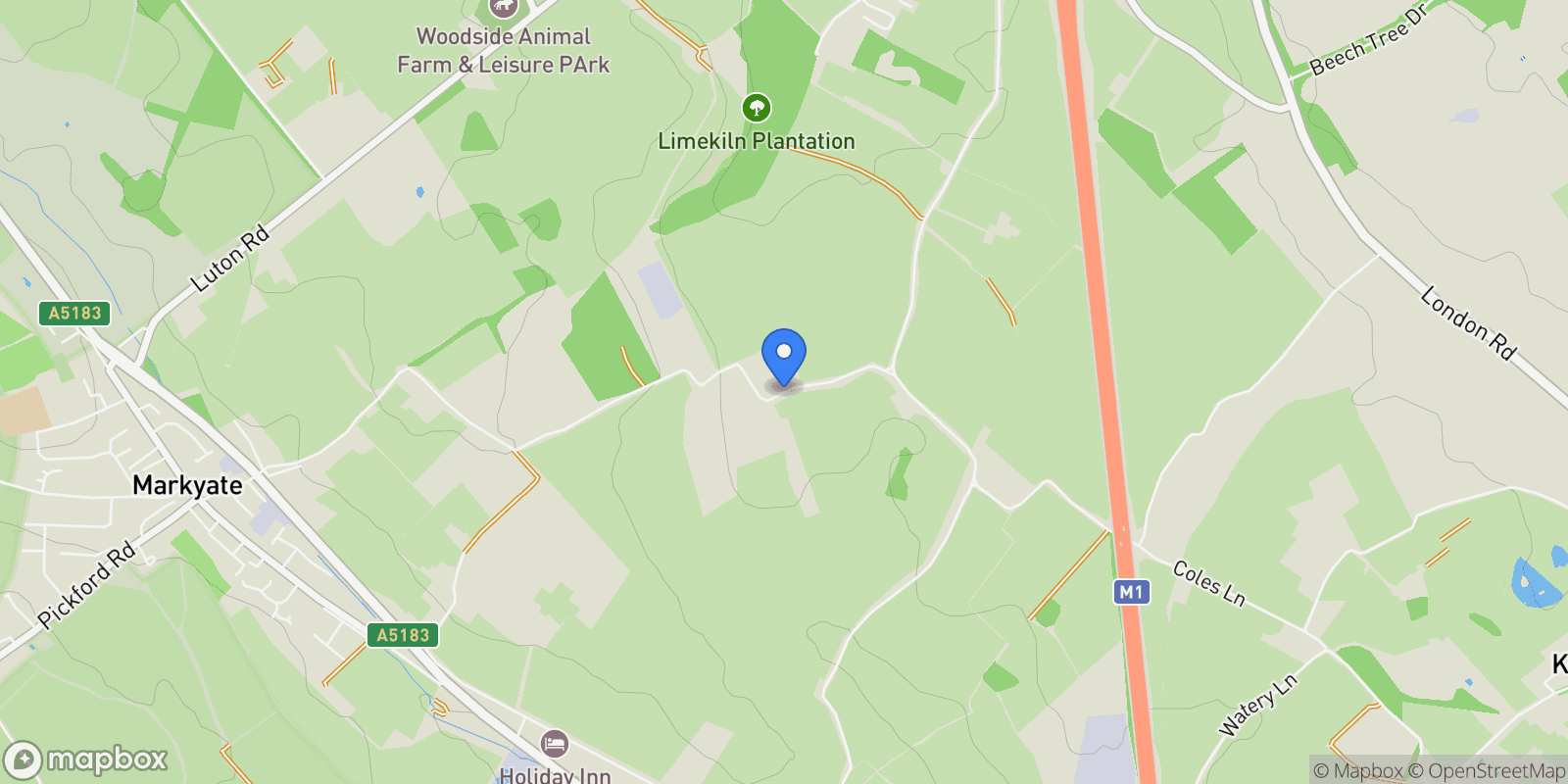 Map showing Windmill Road, Pepperstock, LU1, Pepperstock, England, United Kingdom.
