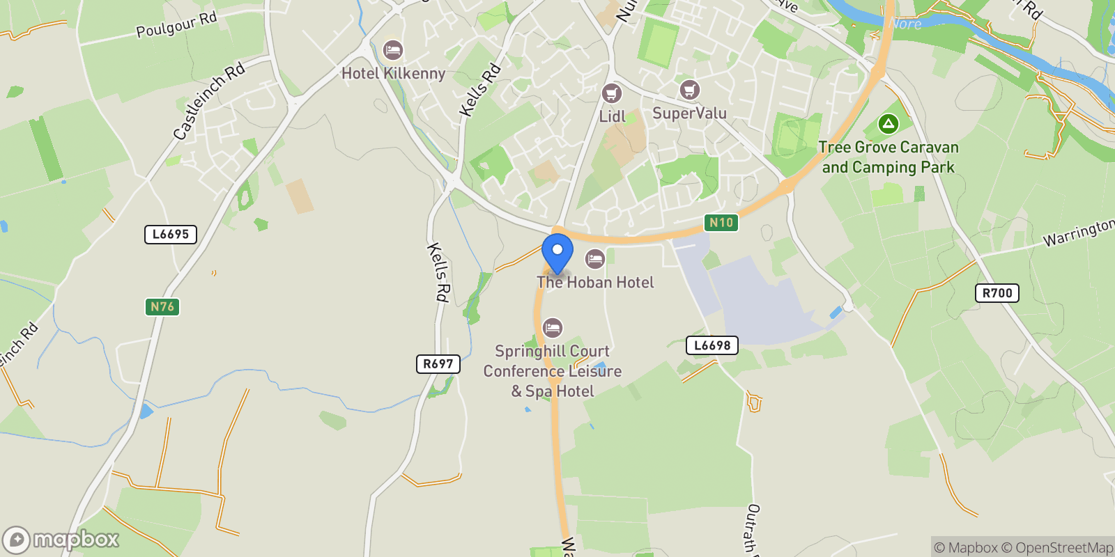 Map showing 21 Springmount, Waterford Rd, Smithsland South, Kilkenny, R95 E5X9, Ireland, Kilkenny, County Kilkenny, Ireland.